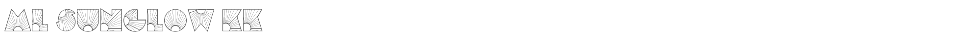 Sample characters ML Sunglow KK Font